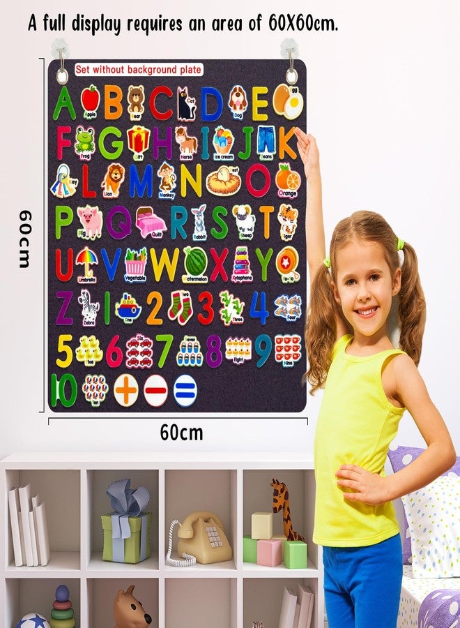 PENGFULL Felt Learning Letters Numbers Pieces,75 Felt Board Pieces for Felt Flannel Board,Alphabet ABC for Toddlers for Kindergarten,Preschool,Toddlers - Image 4